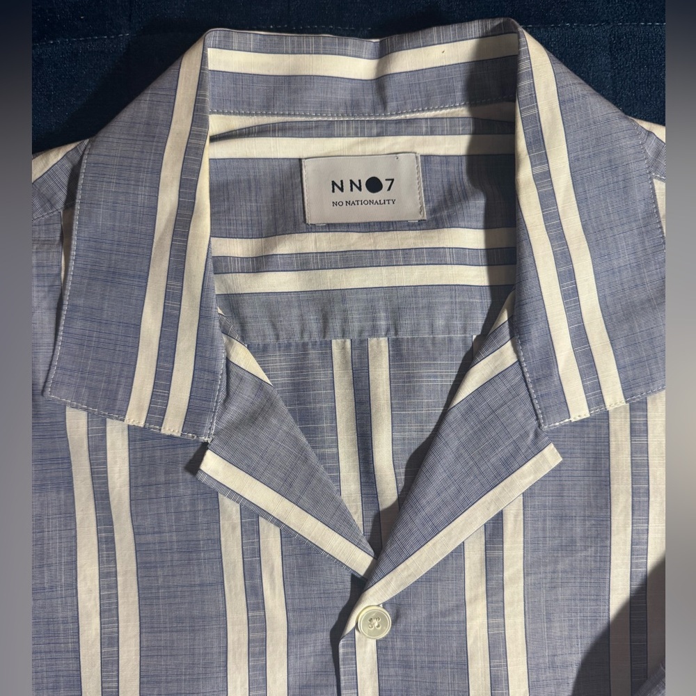 Like New! Men’s NN07 SS Camp Collar Striped Shirt size M Reg.